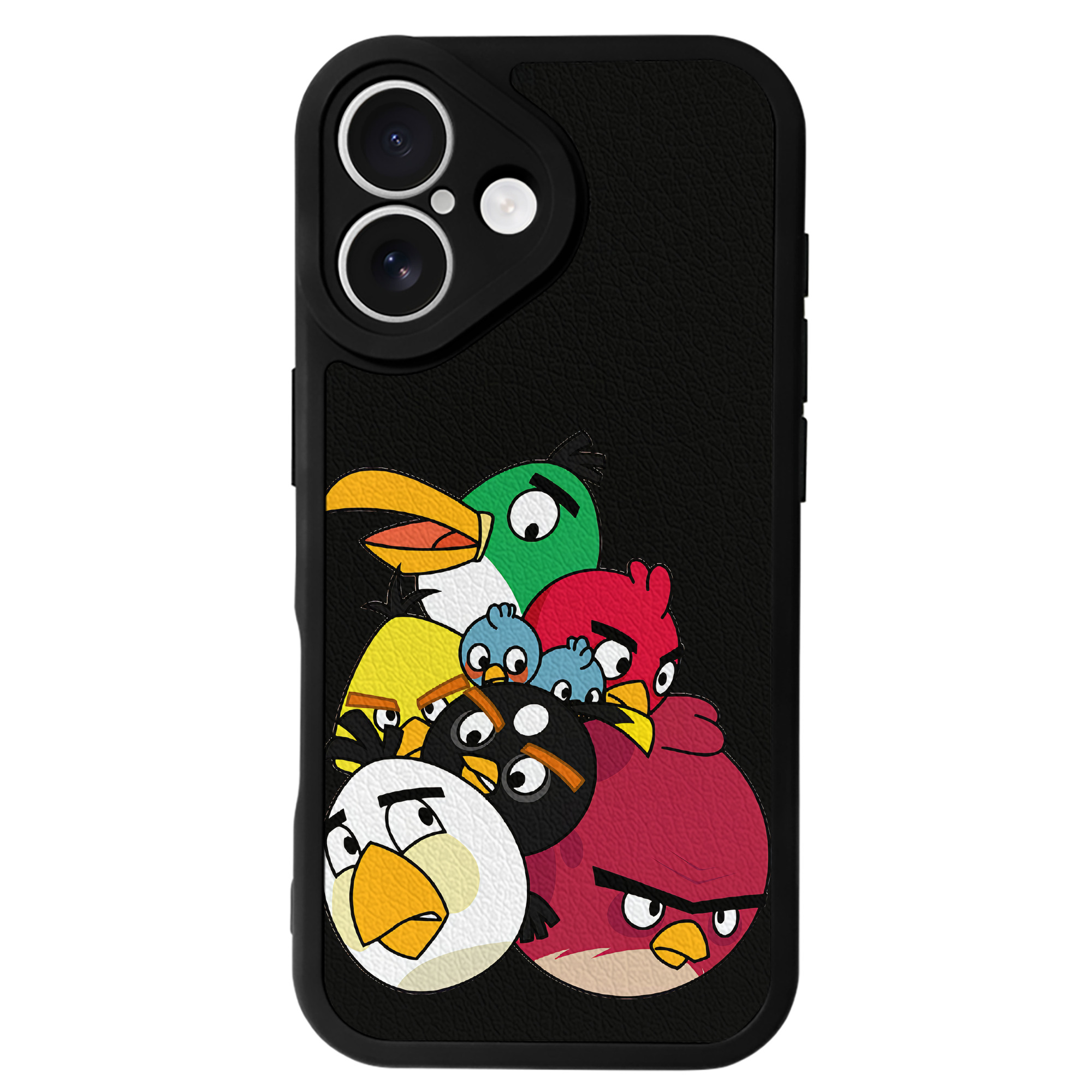 （画像用） Angry Birds アングリーバード 【iPhone 16シリーズ対応】シリコンスマホケース（レザー調） 材質：シリコン